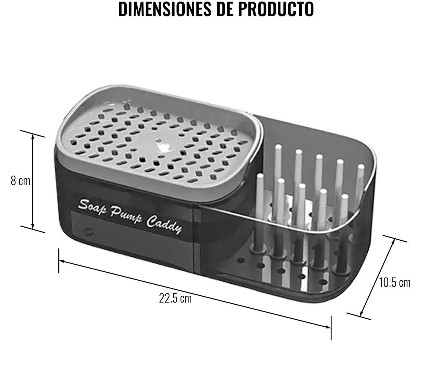 Fregalux® – Dispensador de Lavaloza 3 en 1 para Cocina