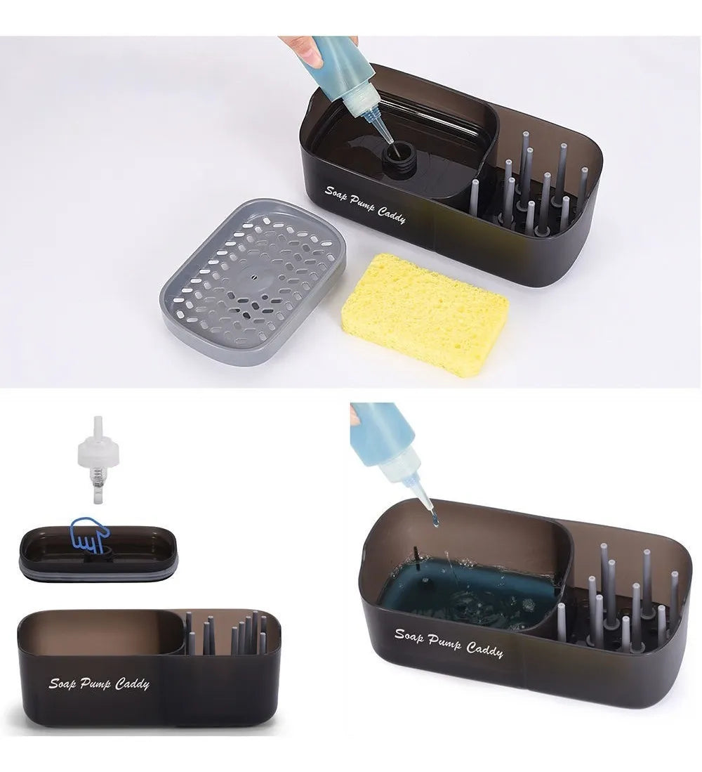 Fregalux® – Dispensador de Lavaloza 3 en 1 para Cocina