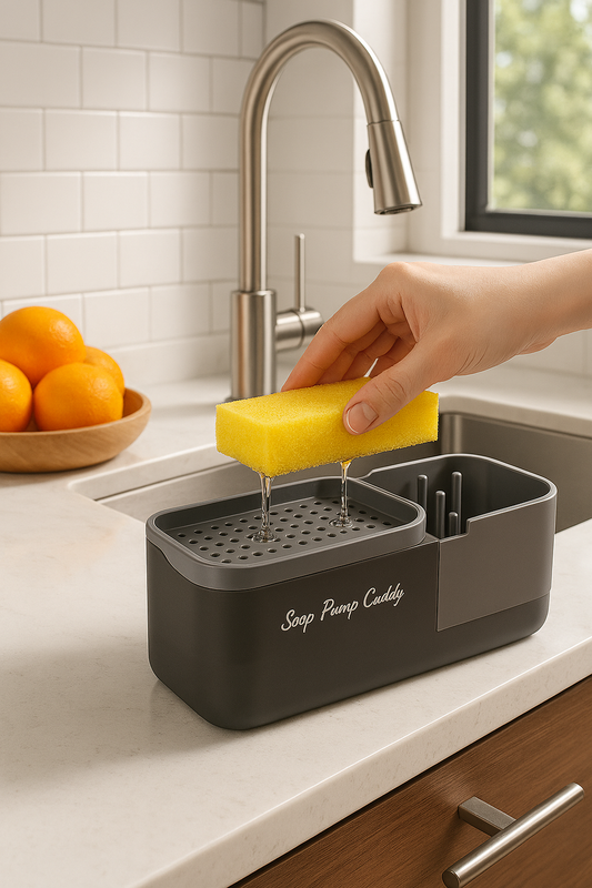 Fregalux® – Dispensador de Lavaloza 3 en 1 para Cocina